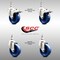 Service Caster 4 Inch 316SS Solid Polyurethane 1/2 Inch Threaded Stem Caster Lock Brake SCC, 2PK SS316TSTTL20S414-SPUS-121315-2-S2 - alternate 5